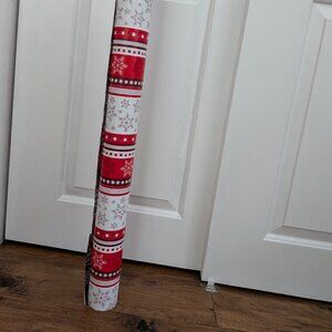 Costco Kirkland reversable Christmas winter foil wrapping paper, 30"